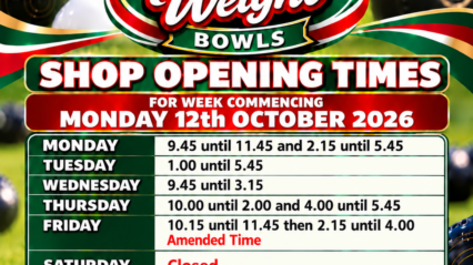⚫️⚪️Nice Weight Bowls- Opening Times Changes from 15th October⚫️⚪️